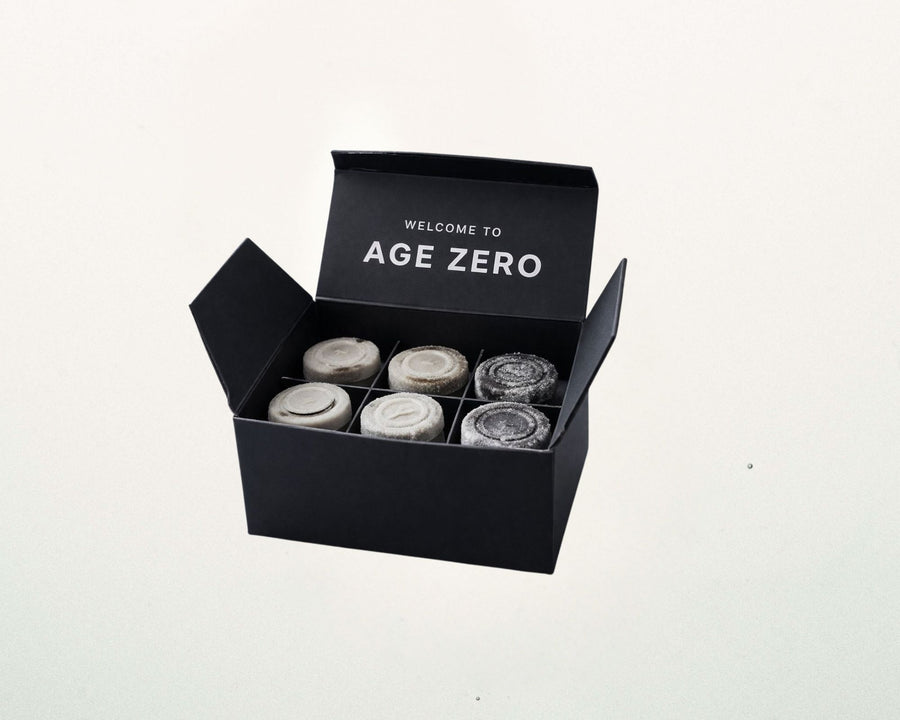 Age Zero™ Clinical Experience Kit: contains 2x10B, 2x25B, and 2x50B Exosomes, 5mL per vial, 6 Vial Box